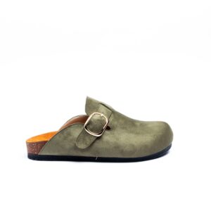 suede clogs Olive