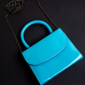 Metallic bag baby blue