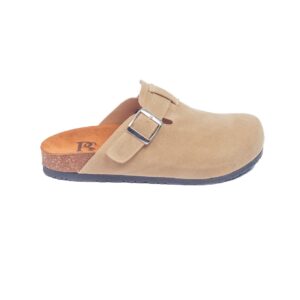 Suede clogs Beige