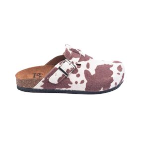Cow print clogs Brown