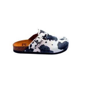 Cow print clogs Black
